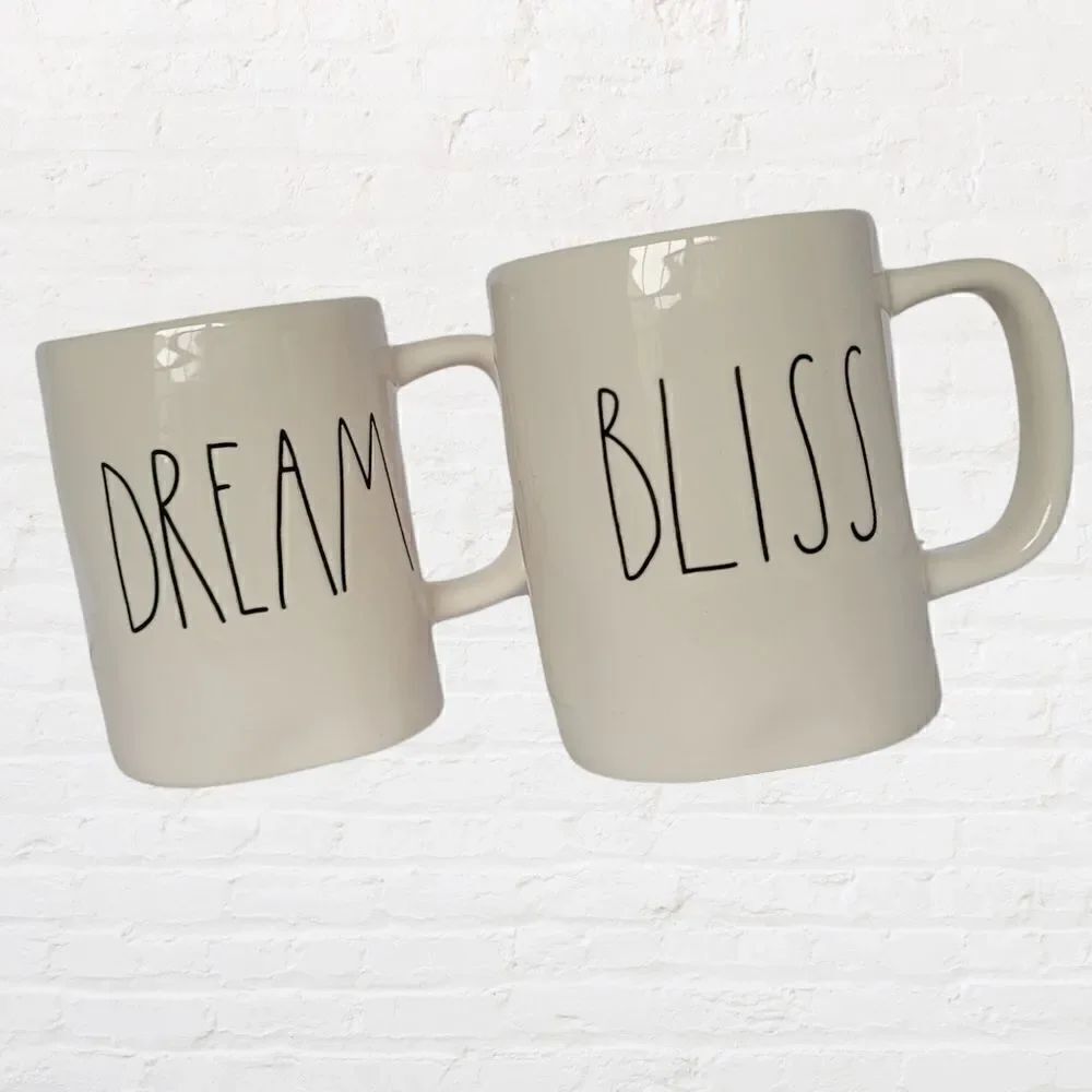 Rae Dunn DREAM and BLISS mugs, Set of 2, Artisan Collection by Magenta